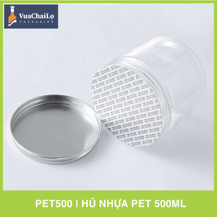 Hũ Nhựa PET Nắp Nhôm 500ml