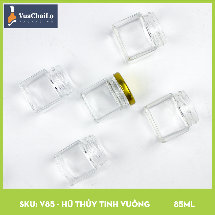 Hũ Thủy Tinh Vuông 85ml
