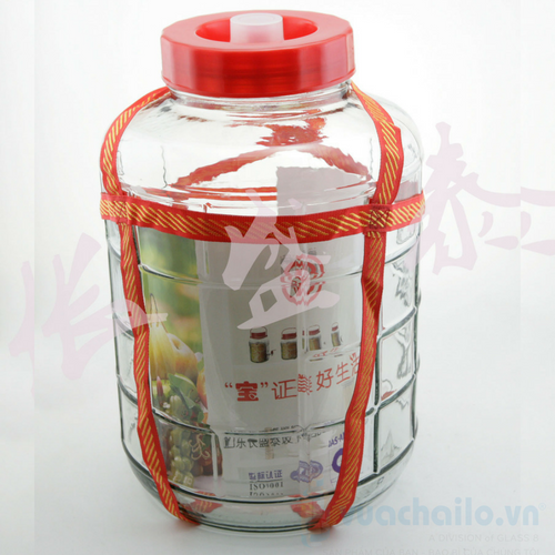 Bình Ngâm Thuỷ Tinh Quai Dù Nắp Nhựa 20 Lít