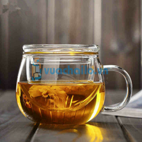 Cốc Thủy Tinh  Ủ Trà Tròn 350ml