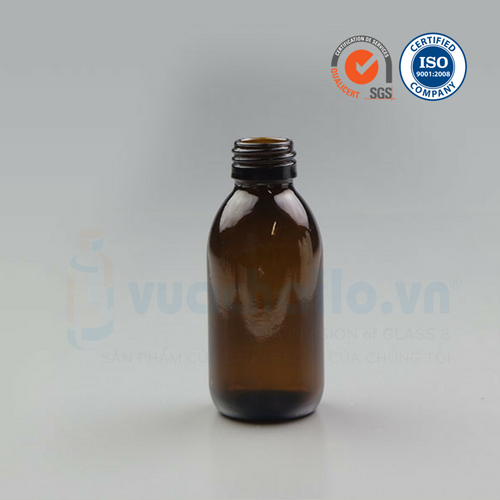 Chai thủy tinh Siro, Syrup 60ml với cổ 28mm