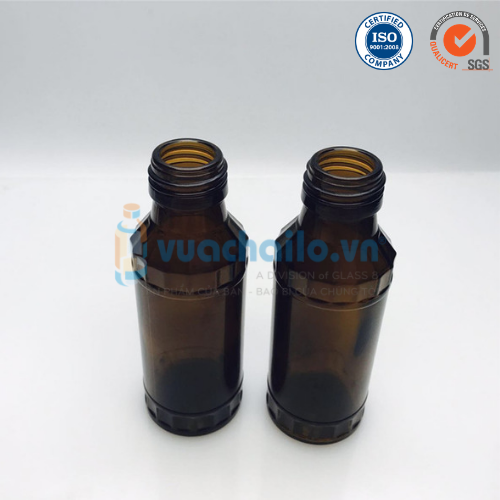 Chai thủy tinh sần Siro, Syrup 125ml