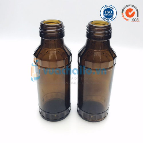 Chai thủy tinh sần Siro, Syrup 125ml