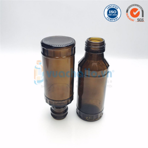 Chai thủy tinh sần Siro, Syrup 125ml