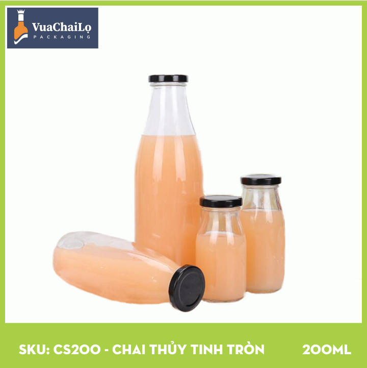 Chai Thủy Tinh Tròn 200ml