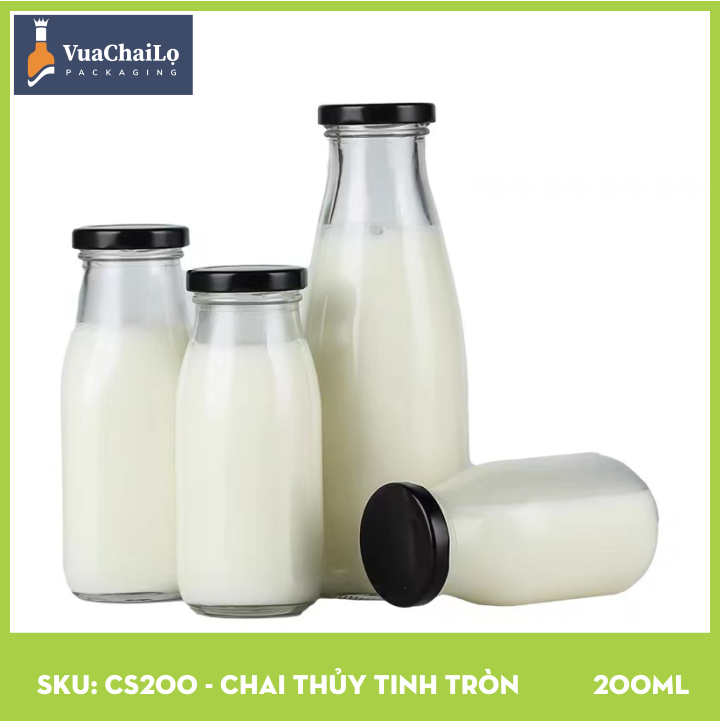 Chai Thủy Tinh Tròn 200ml