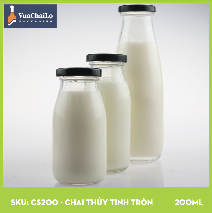 Chai Thủy Tinh Tròn 200ml