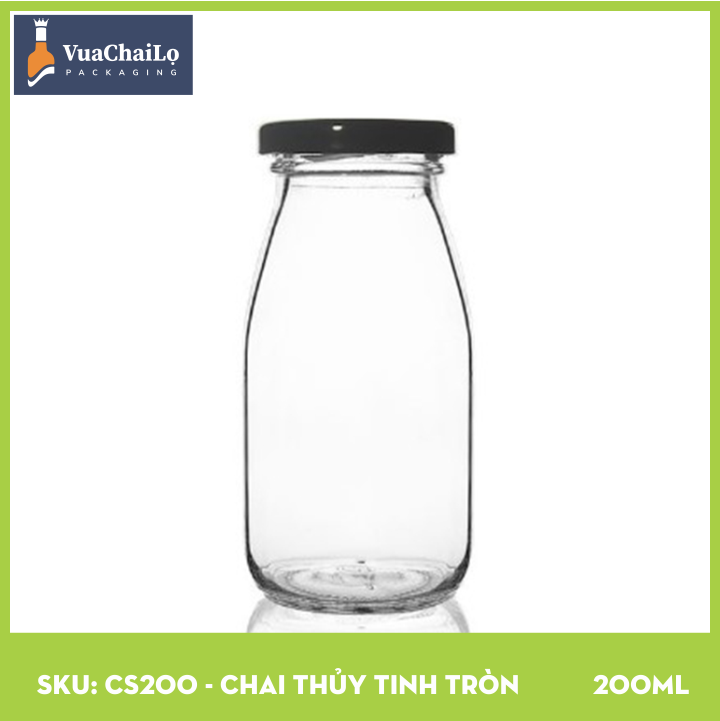 Chai Thủy Tinh Tròn 200ml