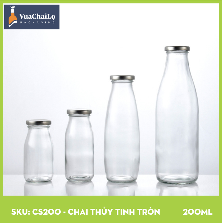 Chai Thủy Tinh Tròn 200ml