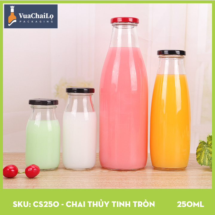 Chai Thủy Tinh Tròn 250ml