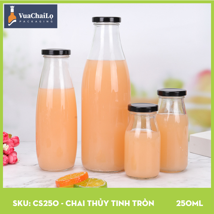 Chai Thủy Tinh Tròn 250ml