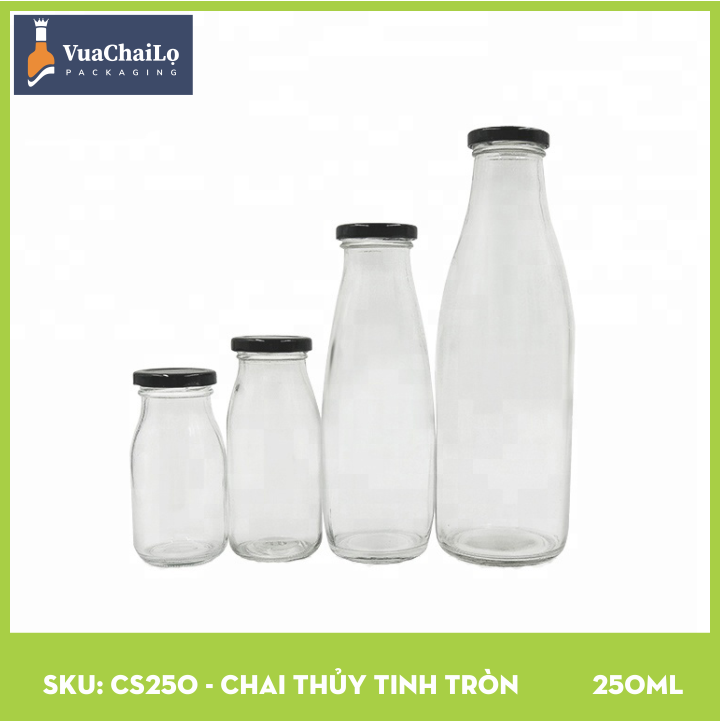 Chai Thủy Tinh Tròn 250ml