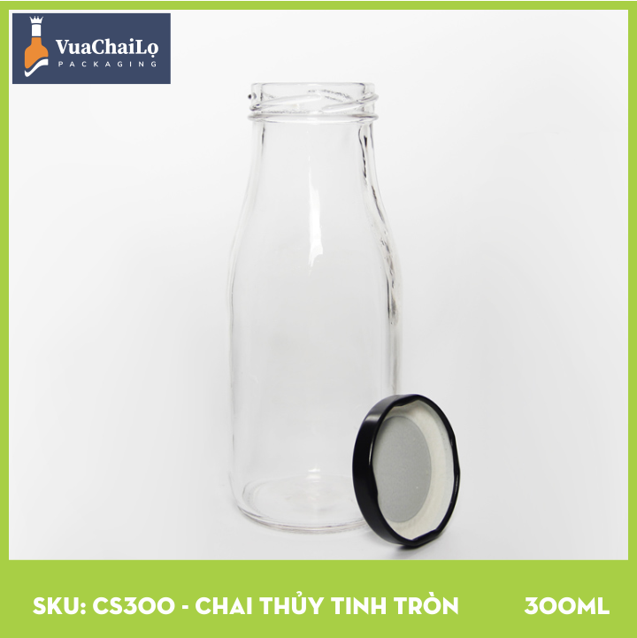 Chai Thủy Tinh Tròn 300ml