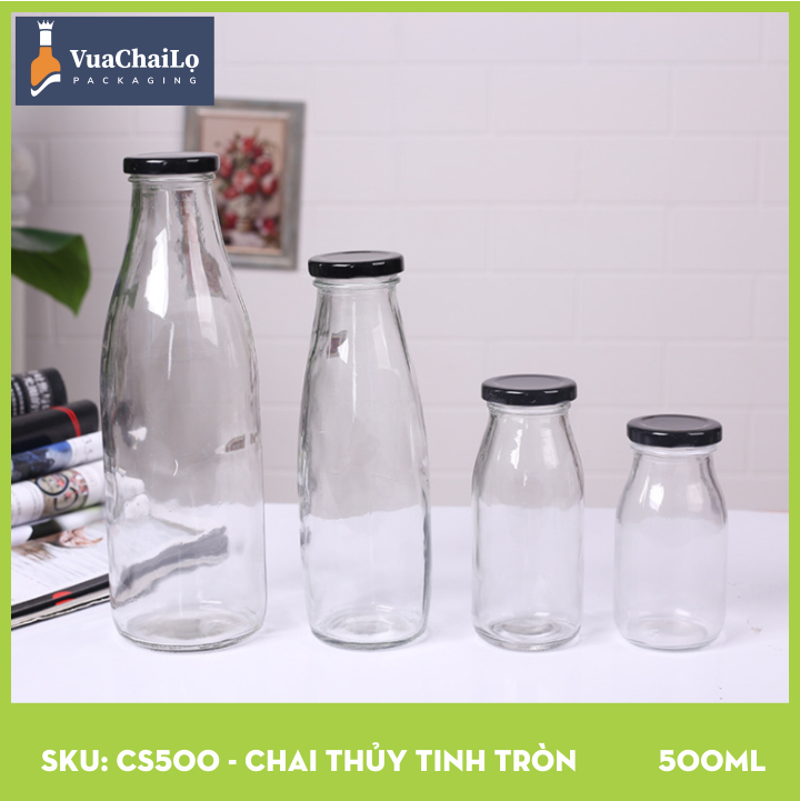 Chai Thủy Tinh Tròn 500ml