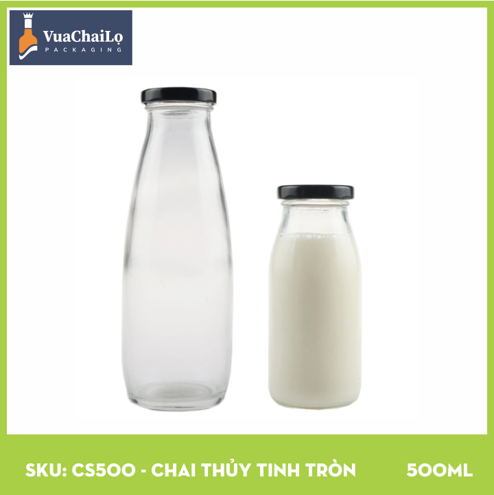 Chai Thủy Tinh Tròn 500ml