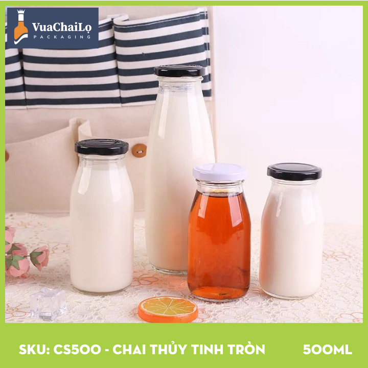 Chai Thủy Tinh Tròn 500ml