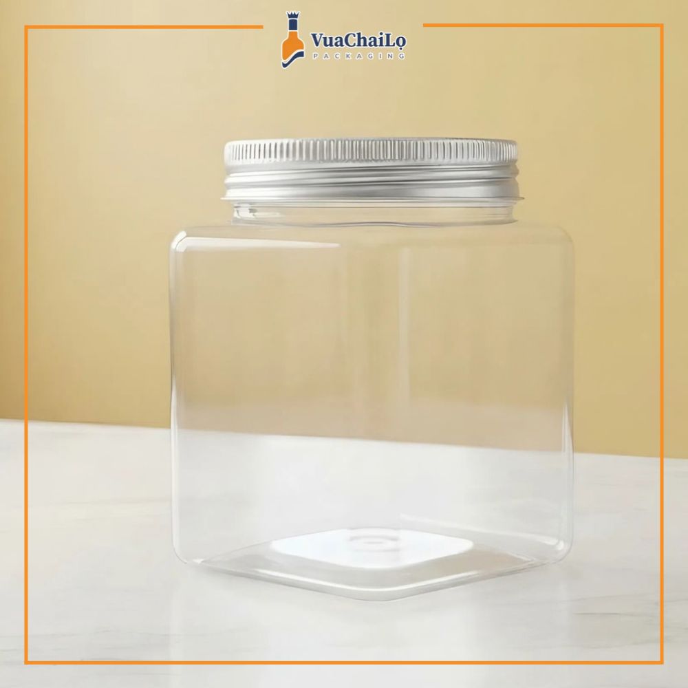 Hũ Nhựa PET Vuông 450ml