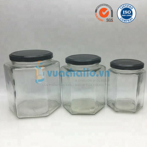 Hũ Thủy Tinh Lục Giác 750ml