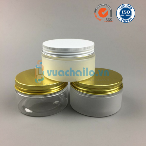 Hũ Thực Phẩm Nhựa Pet Nắp Nhôm Vàng