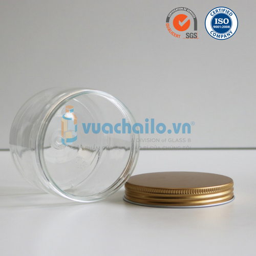 Hũ Thực Phẩm Nhựa Pet Nắp Nhôm Vàng