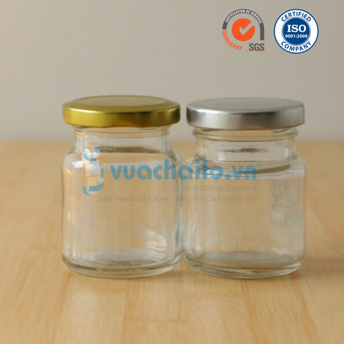 Hũ Thủy Tinh 75ml Nắp Thiếc