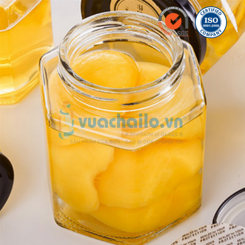 Hũ Thủy Tinh Lục Giác 180ml