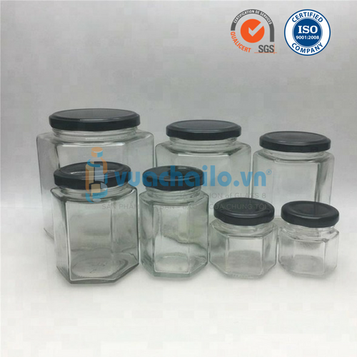 Hũ Thủy Tinh Lục Giác 280ml