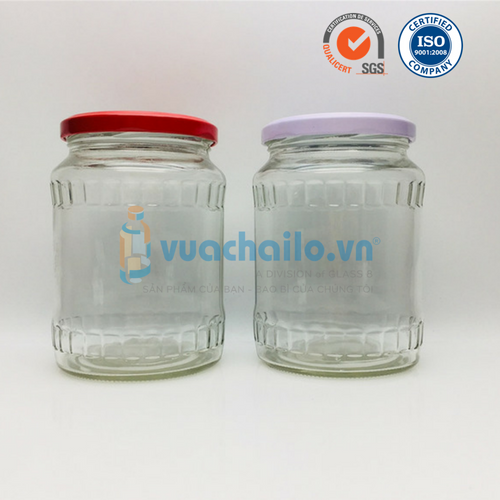 Hũ Thủy Tinh Viền Gân 720ml