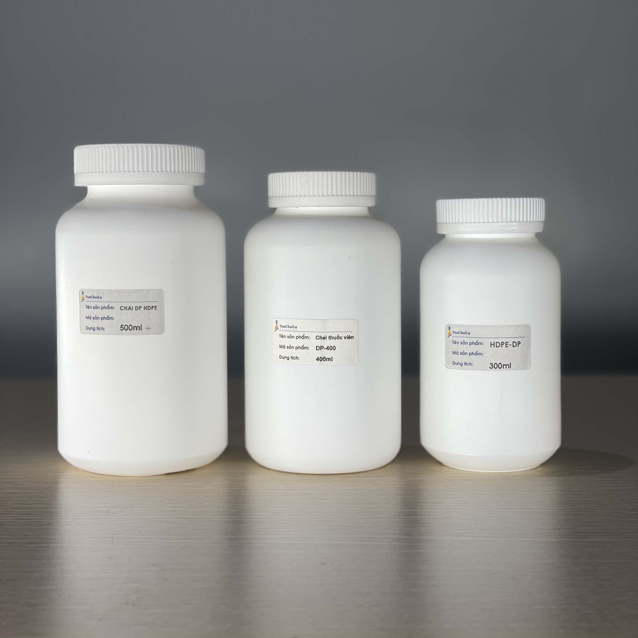Chai Dược Phẩm Nhựa HDPE 300ml, 400ml và 500ml