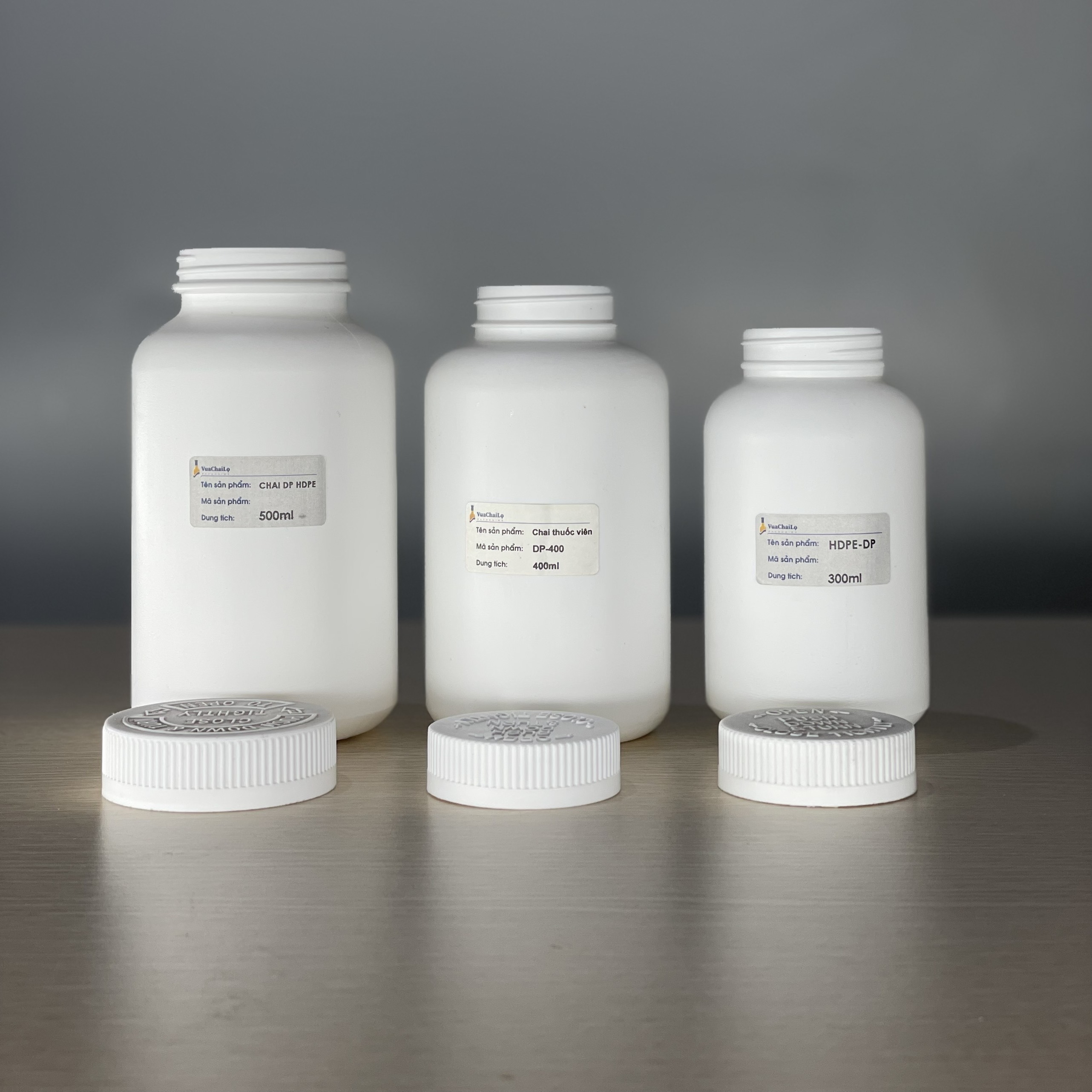 Chai Dược Phẩm Nhựa HDPE 300ml, 400ml và 500ml