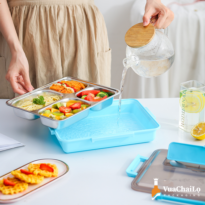 Hộp cơm trưa 5 ngăn giữ nhiệt cao cấp