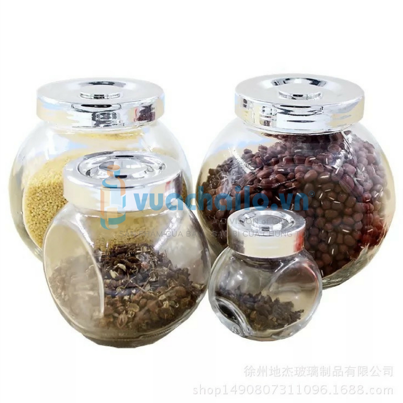 Hũ Thủy Tinh Dáng Nghiêng 380ml