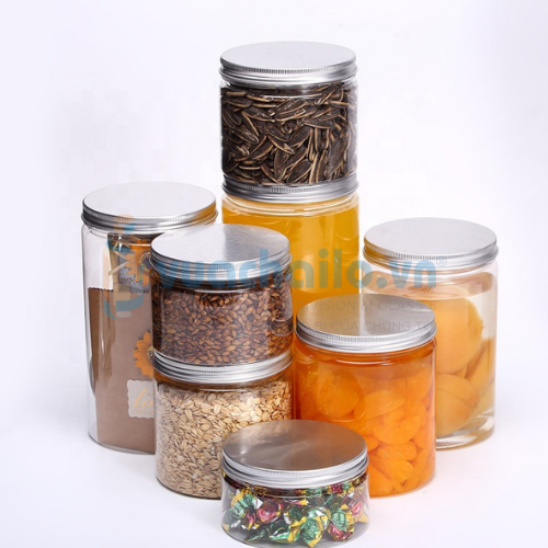 Hũ Nhựa PET Nắp Nhôm Phi 89mm