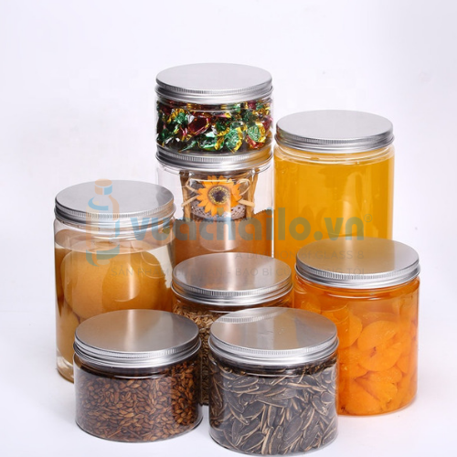 Hũ Nhựa PET Nắp Nhôm Phi 89mm