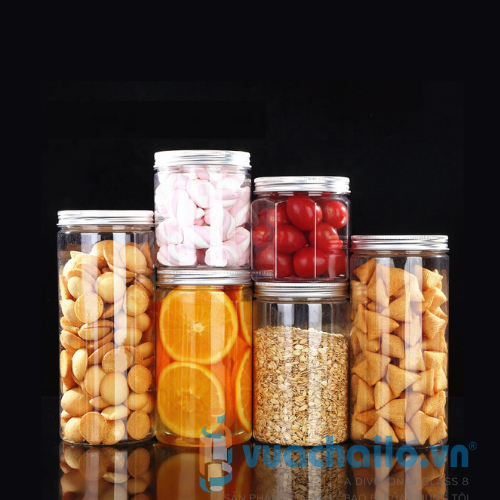 Hũ Nhựa PET Nắp Nhôm Phi 89mm