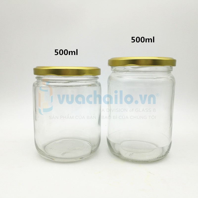 Hũ Thủy Tinh Dáng Tròn Các Dung Tích