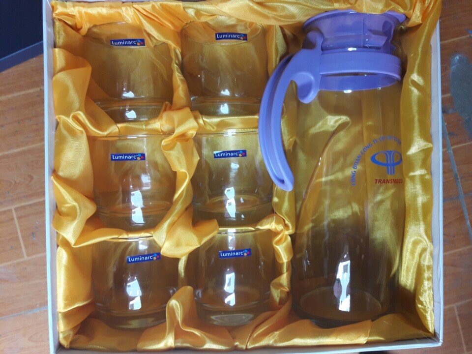 Set bình 6 ly kèm in ấn BL01