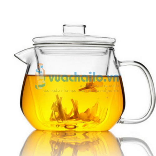 Ấm Thủy Tinh Ủ Trà Tròn Lùn 500ml