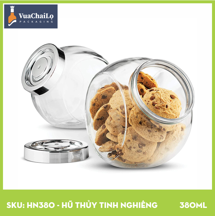 Hũ Thủy Tinh Nghiêng 380ml