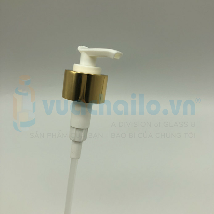 Nắp Bơm Kem Mạ Vàng Cổ Chai 24mm và 28mm