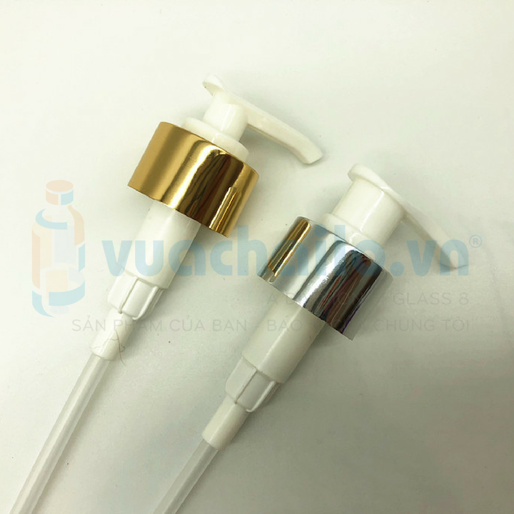 Nắp Bơm Kem Mạ Vàng Cổ Chai 24mm và 28mm