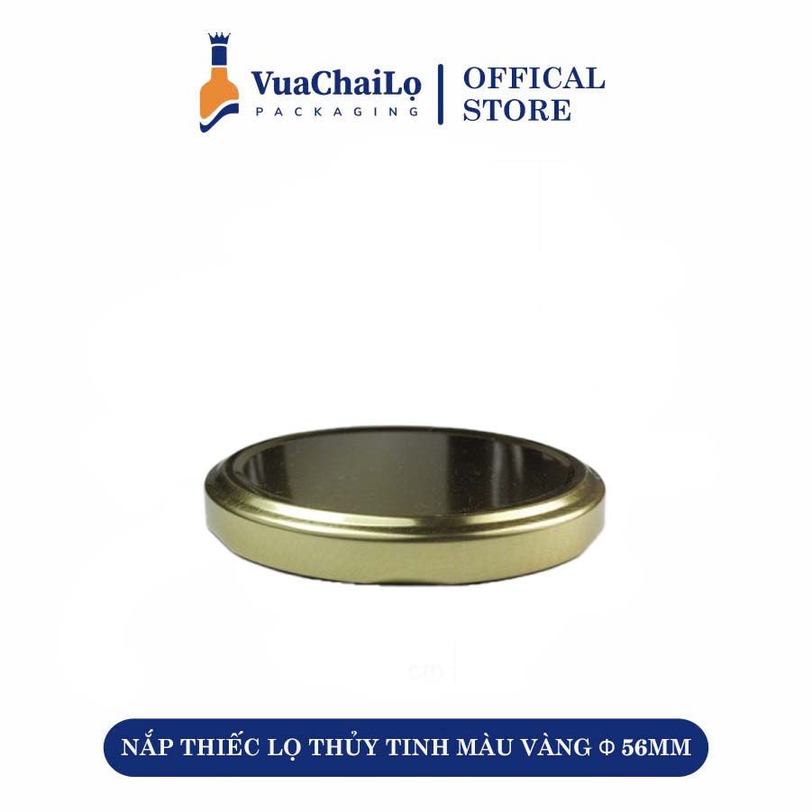 NẮP THIẾC LỌ THỦY TINH MÀU VÀNG Φ 56MM