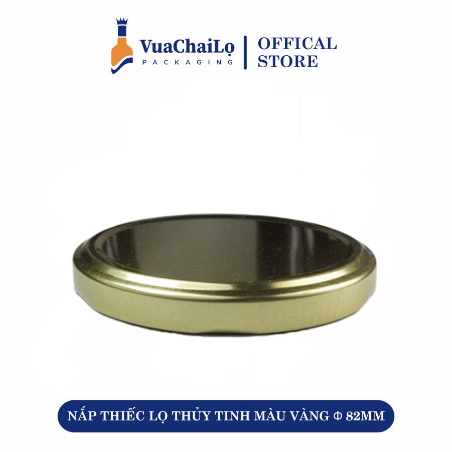 NẮP THIẾC LỌ THỦY TINH MÀU VÀNG Φ 82MM