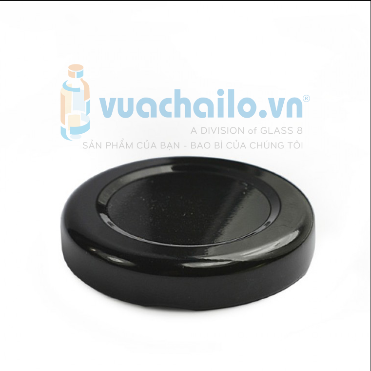 NẮP THIẾC LỌ THỦY TINH MÀU ĐEN Φ 48MM