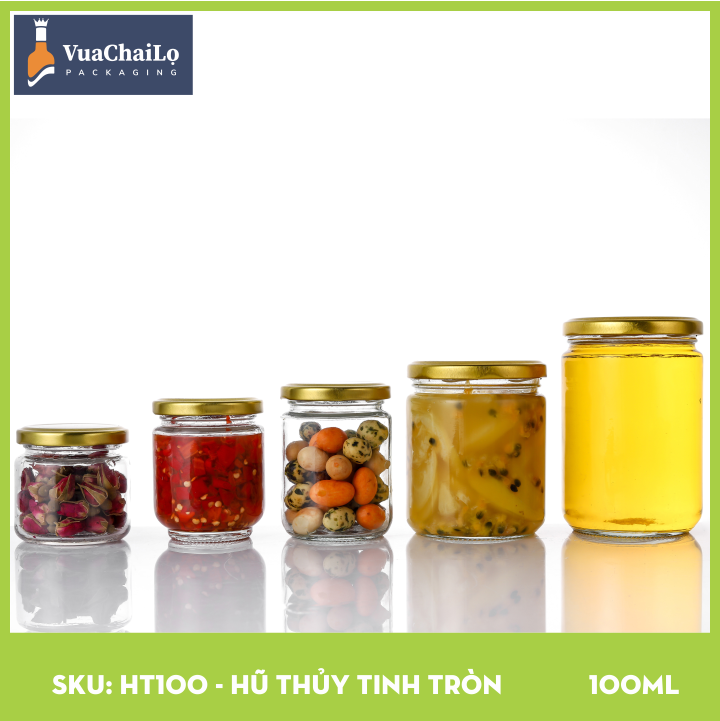 Hũ Thủy Tinh Tròn 100ml