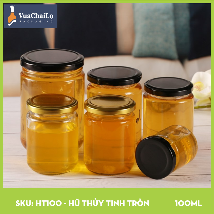 Hũ Thủy Tinh Tròn 100ml
