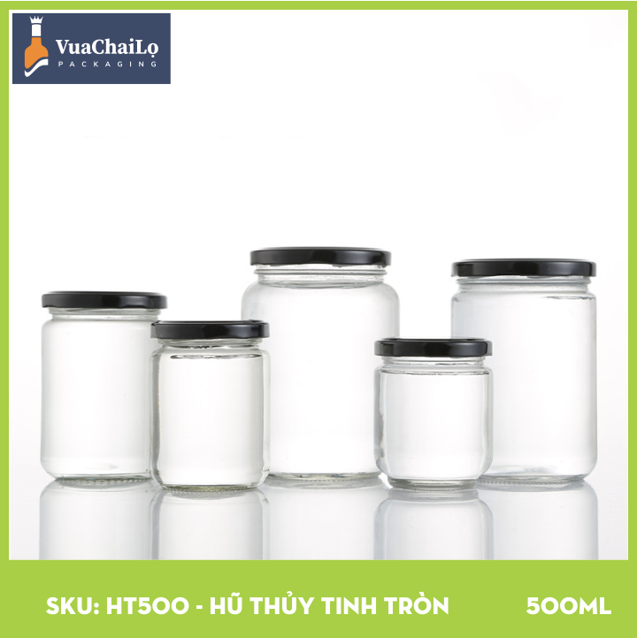 Hũ Thủy Tinh Tròn 500ml