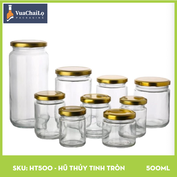 Hũ Thủy Tinh Tròn 500ml