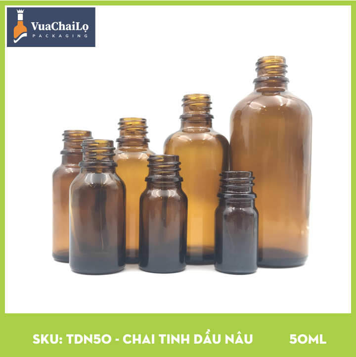 Chai Tinh Dầu Nâu 50ml