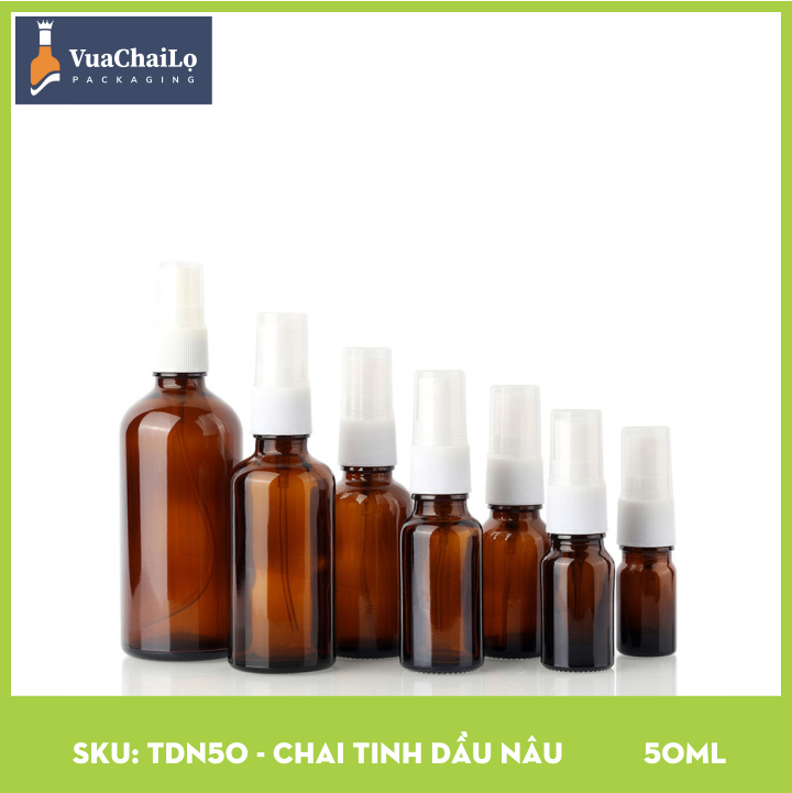 Chai Tinh Dầu Nâu 50ml